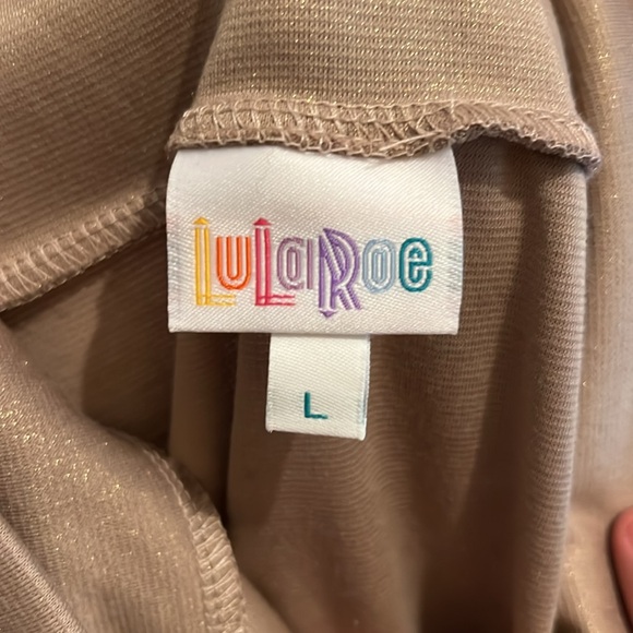LuLaRoe gold sparkling skirt size Large - Picture 3 of 3